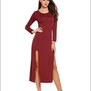Women’s long sleeve slit dress